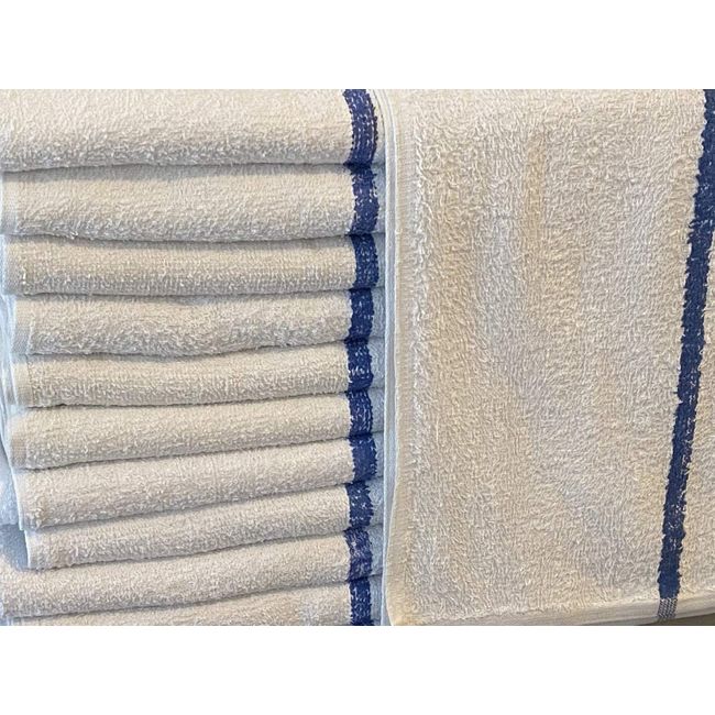 A GRADE BLUE STRIPE BAR MOP TOWELS- 5 DZ.