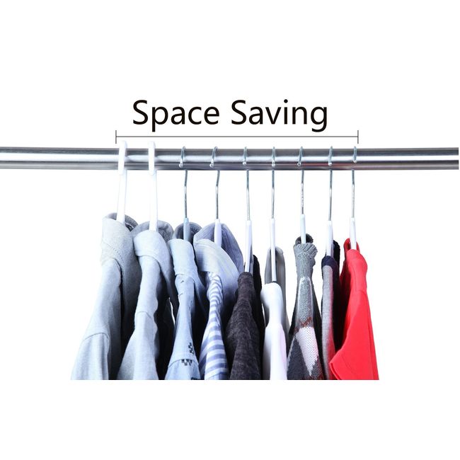  Finnhomy 50 Pack Plastic Hangers, Durable Clothes Hangers with  Non-Slip Pads, Space Saving Easy Slide Clothes Hanger for Closet, Great for  Shirts, Pants, Scarves, Strong Enough for Coat : Home 