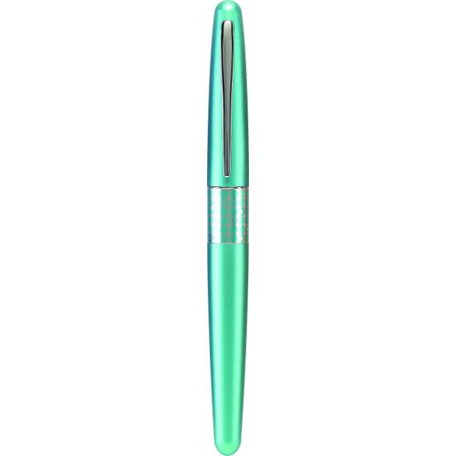 PILOT MR Retro Pop Collection Fountain Pen in Gift Box, Turquoise Barrel with Dots Accent, Fine Point Stainless Steel Nib, Refillable Black Ink (91436)