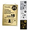 Pub ID Challenge 25 | Printed Metal Plaque/Sign Silver