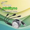 BoxWave Cable Compatible with Gravastar Sirius Pro - AllCharge miniSync, Retractable, Portable USB Cable - Jet Black
