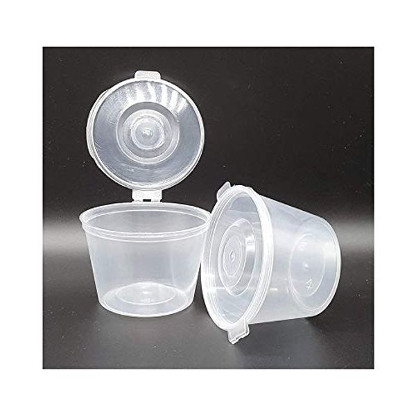 100 x 100ml Plastic Food Grade Storage Containers with a Hinged Lid