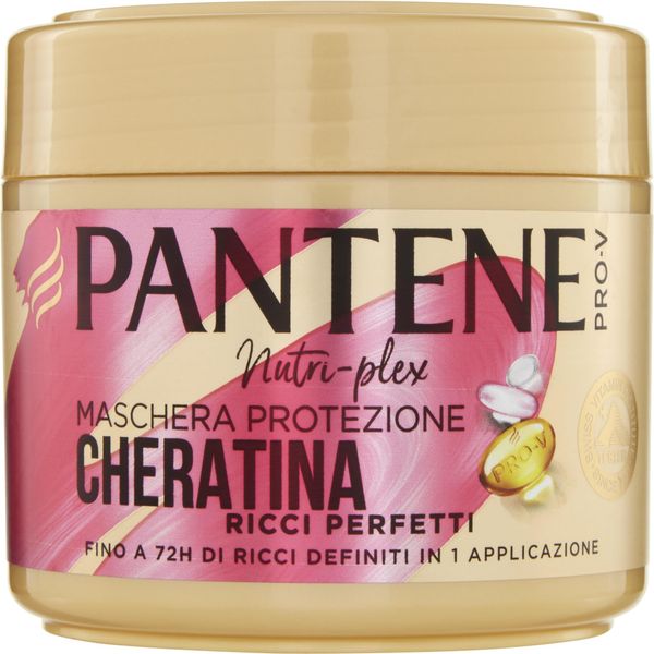 Pantene Pro-V Hair Mask Keratin Protection Perfect Curls Up to 72 Hours Defined Curls in 1 Application for Frizzy Hair, Rebels, 300ml