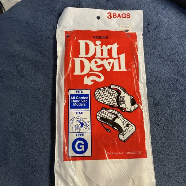 Genuine New Dirt Devil Type G Handheld Vacuum Bags 3 Pack
