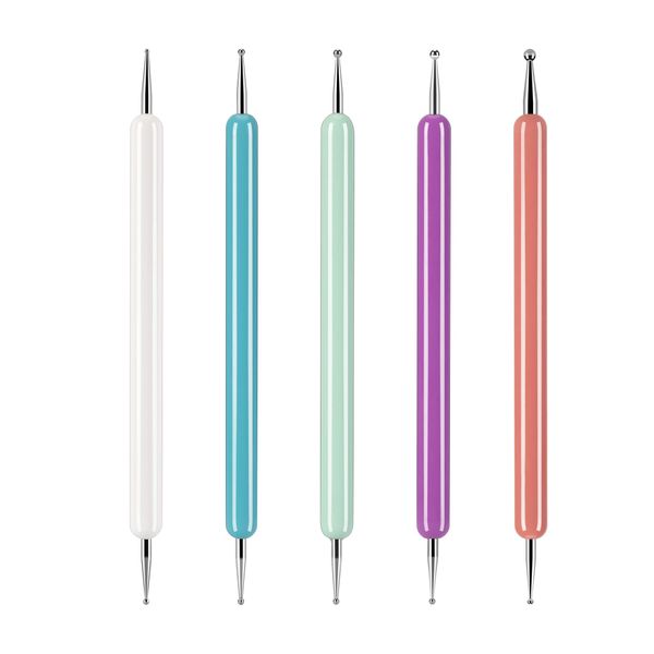 5 Pcs Pattern Tracing Stylus, Ball Embossing Stylus for Transfer Paper, Tracing Tools for Drawing, Embossing Tools for Paper, Art Dotting Tools for Nail Art, Ball Tip Clay Tools Sculpting Stylus