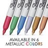 SHARPIE Metallic Permanent Markers, Fine Point, Silver, 2 Count