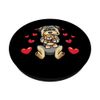 Morkie Dog With Stuffed Animal PopSockets Swappable PopGrip