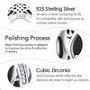 NINGAN 925 Sterling Silver Charm Letter of the alphabet for bracelets compatible with European bracelets., Cubic Zirconia