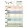 PRICARO Putzplan "One Line", magnetisch, A4, 25 Blatt, 3 Stück