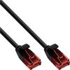 InLine Slim Patch Cable U/UTP, Cat. 6, black black black 2.5 m