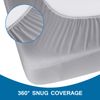 Split Top King Sheets Only, Head King Sheet for 34" Top Split from Head Adjustable Bed, Up to 18" Deep Pocket, Half Split Bed Mattress Sheets, Gray