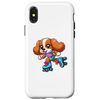 Cavalier King Charles Spaniel Roller Skating Funny Skater Case for iPhone X/XS