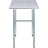 Commercial Stainless Steel NSF Work Table for Kitchen Prep Open Base 24”x24”