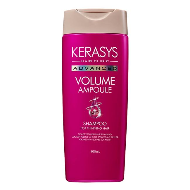 Kerasys Advanced Collagen Ampoule Clinic for Damaged and Thin Hair Volume Ampoule 13.5 fl oz / 400 ml (Shampoo, 1-Pack)