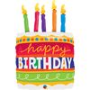 Qualatex 35" Birthday Cake & Candles Helium Shape