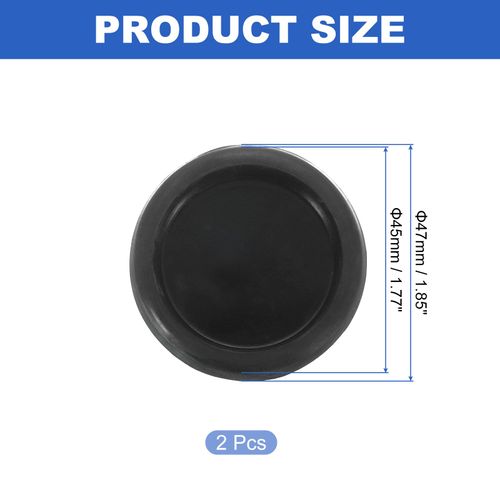 uxcell 2Pcs 1.77" Bathtub Drain Stopper, Universal Rubber Sink Cover Plug, Drain Cover Strainer Blocker for Home Bathroom Tub and Kitchen Sink, Black