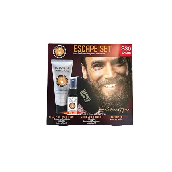 BEARD GUYZ Original Beard Grooming Kit Wash, Oil & Brush