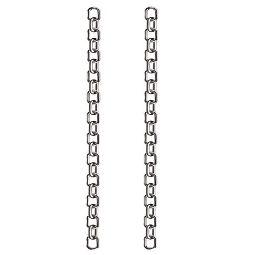 2 Pcs 1/4 x 23 inch Link Chain 304 Stainless Steel Coil Chain for Transport Tie Down Binder Chain Pulling Towing Hanging, Home, Camping, Pet Towing, 6mm