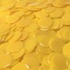 MR CHIPS Plastic Bingo Chips for Games 150 Count Bag - Solid and Transparent Colors Counting Yellow 3/4 Inch