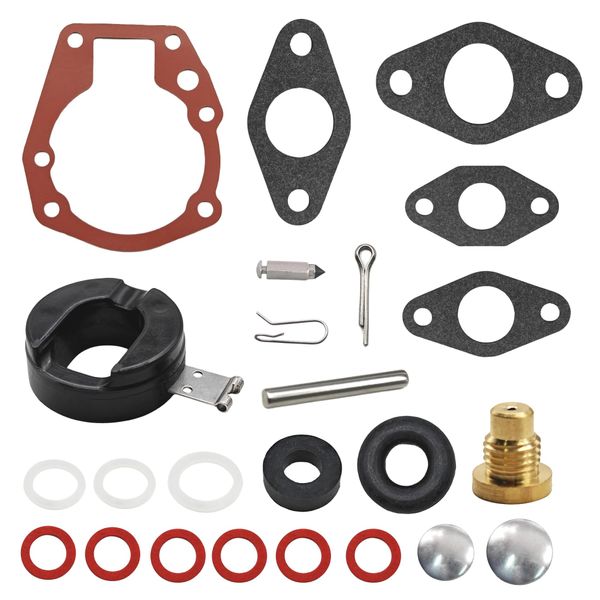 JLM MARINE 439071 Carburetor Rebuild Kit for Johnson Evinrude OMC 1.5-20 HP Outboard Motors 18-7043 382045 382046 382047