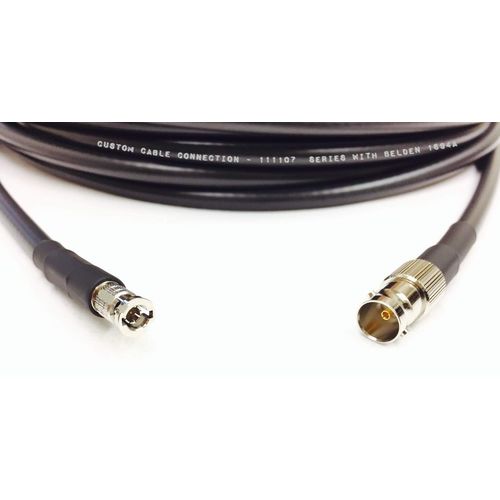 3 Foot Standard BNC Female to HD Micro BNC Male 6G HD-SDI Belden 1694A RG6 75Ohm Coaxial Adapter Cable Black by Custom Cable Connection