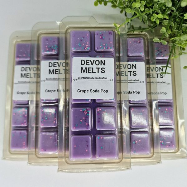 Devon Melts - Grape Soda Pop - Highly Scented 100% Soy Wax Snapbar