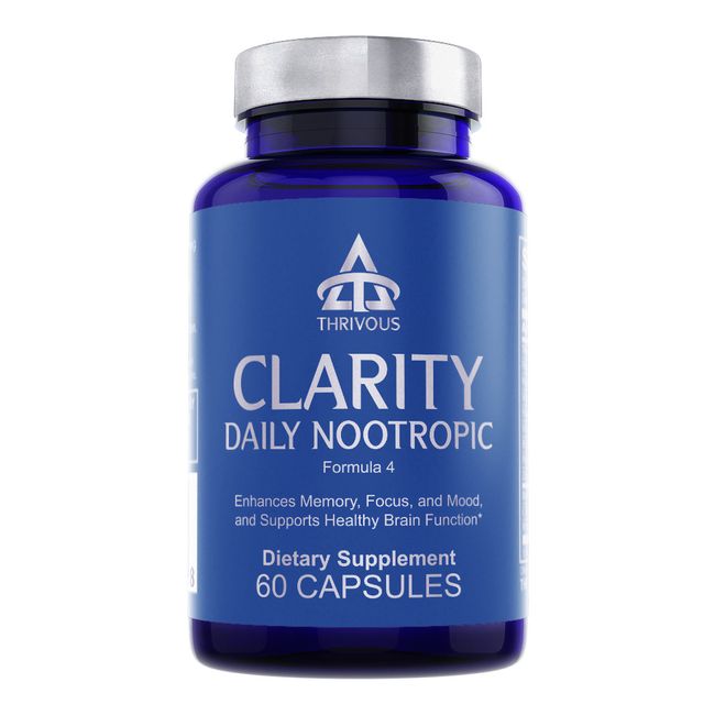 Thrivous Clarity Daily Nootropic: Memory Focus Mood Brain Booster Supplement