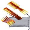 Tumosando Men's Comb Coarse Comb Set of 3 Combs for Men Amberry, Waterproof Pouch Included, Styling Comb and Anti-Static Men's Comb Set