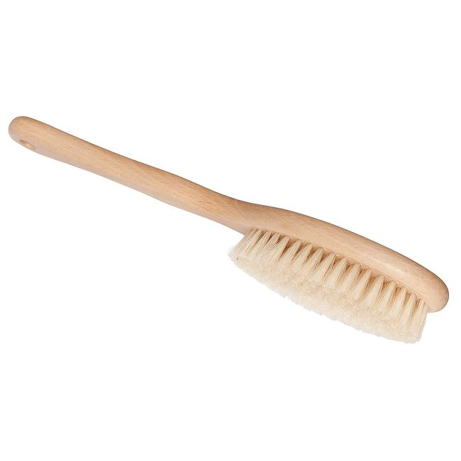 Redecker 100% Made in Germany Short Bath Brush with Natural Pig Bristles, 11-3/4 Inches Long