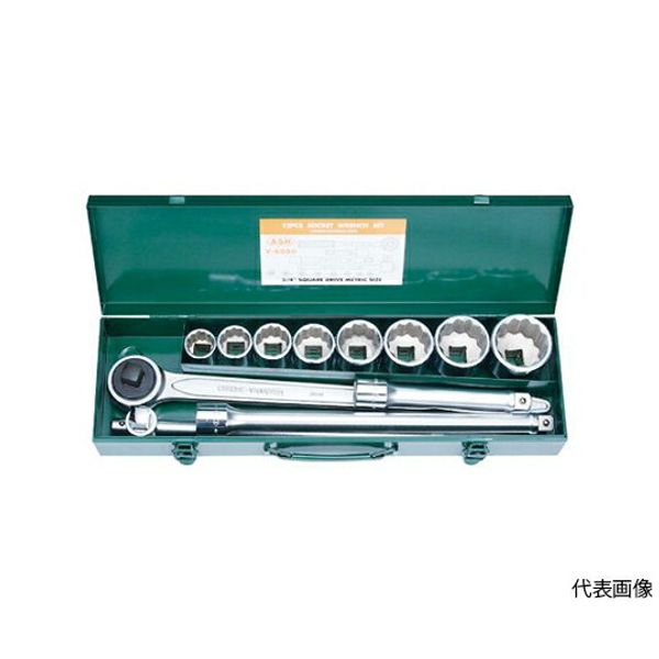 Asahi Metal Industry Socket Wrench Set 19.0 x 12PCS VO6081 1 set