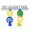 Rosette Hanger Display Holder 'My Rosettes' Stainless Steel, Silver, 32 Rosette Capacity