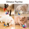 Migipaws Interactive Cat Ball Toy Set, Fun Tracker, Automatic Rolling Chase Ball with Fluffy Tail, A Small Mice, Rechargeable（Blue）