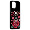 iPhone 12 mini Skeleton Headphones Rose Hearts Case