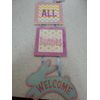 Easter Themed Hanging Wall Sign Decor "All Bunnies Welcome"