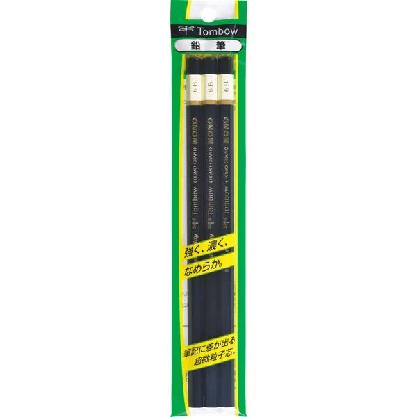 Tombow Pencil Mono 6B Hexagonal Shaft 3 Pack ASA-399