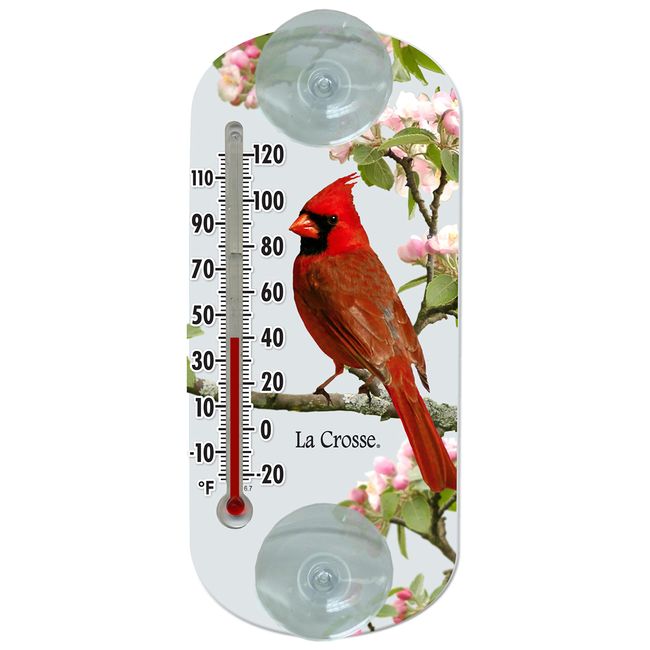 LaCrosse 204-1081 Traditional Thermometer with Cardinal Design, 8"