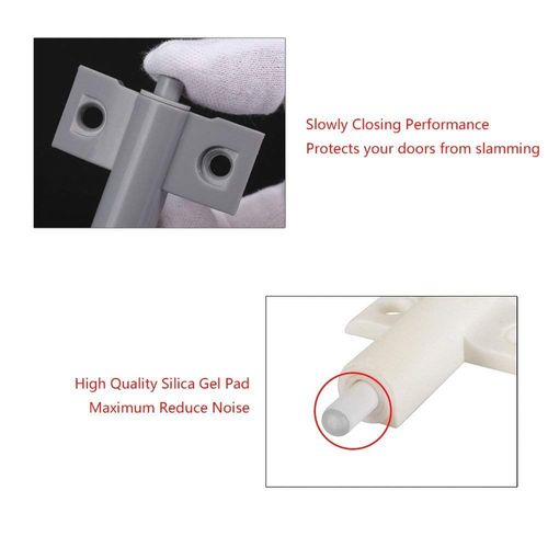[Ultra-long Life] 30x Dampers Soft Quiet Close White Kitchen Cabinet Door Drawer Closer Buffers + Screws Reduce Noise for Office/ Cupboards/ Drawers and Doors (White)