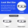 Xiatiaosann Laptop Security Lock Cable, 4 Digital Password Protection Computer Cable Security, Anti Theft Lock compatible for Dell Notebook (2 Pack)