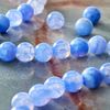 Blue Dyed Fire Agate Round Beads, 8mm by Bead Landing™