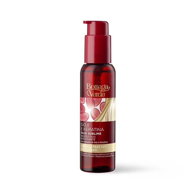 Bottega Verde - Goji und Keratin - Erhabenes Öl - schützend belebend - mit Goji und Keratin Extrakt (100 ml) - behandeltes und gefärbtes Haar