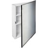 Bobrick 297 Steel Surface-Mounted Medicine Cabinet, Baked White Enamel Finish, 3-3/4" Depth, 2 Shelves