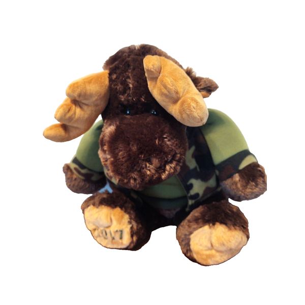 DAN DEE Hunting Moose Stuffed Animal with Camo Vest Large 17 1/2" Plush Toy