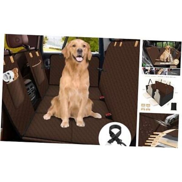 Dog Car Seat Cover for Back For Cars/ Mid-Size SUV/ Small Truck Brown