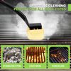 Barbecue Cleaning Brush Kitchen Outdoor Grill Cleaner w/Replaceable Head Black