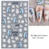 LANODO 3 Pcs Nail Stickers, 5D Flowers, Black and White Lace, Multiple Styles, DIY Nail Sticker Set
