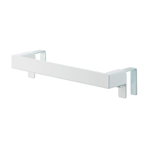 Yamazaki 4748 Towel Hanger Bar, White, Approx. W 7.5 x D 2.8 - 2.8 x H 1.6 inches (19 x 6 - 7 x 4 cm), Plate, Perfect for Door Thickness, Adjustable, Towel Rack