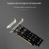 PRATYAHARA Double-Sided 4-Disk NVME Card PCIeX16 to M.2 M-Key NVMEx4SSD 2U Server Array Expansion Adapter Split Card