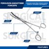 2 Ferguson Angiotribe Forceps 6.5" Straight & Curved Veterinary Set German Grade