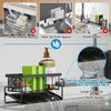 Sponge Holder for Kitchen Sink Rustproof Sponge Holder Sink Caddy Soap Dispenser