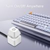 SinLoon Desktop Computer Power Switch External Remote Start Computer Motherboard Power Switch Button Extension 1.8M/5.9FT Cord with LED Light-White